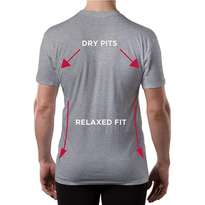 Felpa in 15% Spandex 85% modale personalizzata per gli uomini con le ascelle antisudore Slim Fit con <span class=keywords><strong>scollo</strong></span> a <span class=keywords><strong>V</strong></span> t-shirt di difesa del sudore - Product Image 4