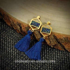 De acero inoxidable de cuentas Miyuki joyería de <span class=keywords><strong>pendientes</strong></span> de borla - Product Image 4