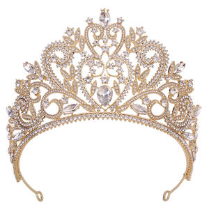 มงกุฎคริสตัลรูปหัวใจขนาดใหญ่สำหรับงานเลี้ยงงานแต่งงานมงกุฎนางงามจักรวาลออกแบบได้เองแบบใหม่สุดโรแมนติก - Product Image 1