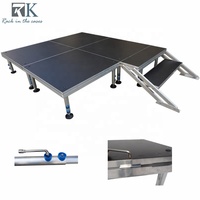 Structure de scène portable en alliage d'aluminium 1x1m, plateforme mobile pour événements