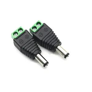 DC Green Power connecteur mâle prise d'alimentation mâle connecteur cc 2 broches CCTV 12V alimentation mâle