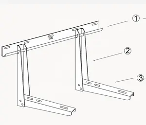 Air conditioning brackets with cross bar suitable for 2HP conditioner