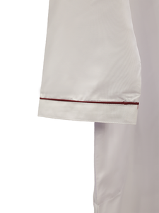 Muslim <b>Men</b> White <b>Thobe</b> Stand Collar Three Quarter Sleeve Floor Length Cotton Lightweight Anti-shrink Custom Prayer Wear Middle - Product Image 4