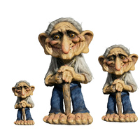 Figurine souvenir nordique en résine OEM personnalisée pour boutique de cadeaux, statue de troll viking, approvisionnement Scandinavie, Norvège, Suède, Finlande, Islande