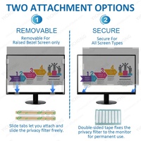 Filtre de confidentialité anti-lumière bleue bidirectionnel 23,6 pouces 16:10 pour moniteur de bureau, anti-reflets, anti-espionnage, protection d'écran anti-traces de doigts