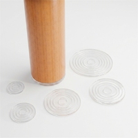 Protections de pieds de meubles en silicone, autocollantes, antidérapantes, silencieuses, transparentes, lavables, réutilisables, coussinets pour chaises, tables, bois