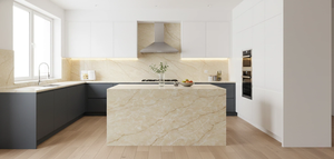 Losas Grandes de Cuarzo Jade Dorado de Vietnam - 20 mm de Grosor, Diseño Moderno para Encimeras de Cocina, Baños de Hotel y Mesas - Product Image 6