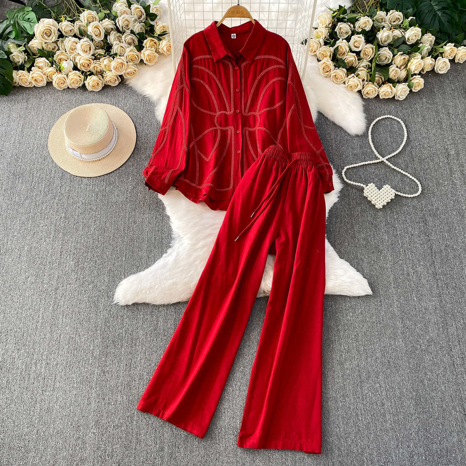 Ensemble deux pièces rouge