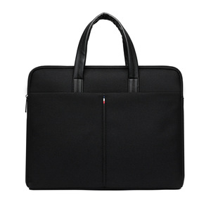 Sac à bandoulière pour ordinateur portable en tissu Oxford imperméable, mallette d'affaires, sac de voyage fin pour documents, sac fourre-tout matelassé pour femmes et hommes, sac pour ordinateur portable avec logo personnalisé - Product Image 3