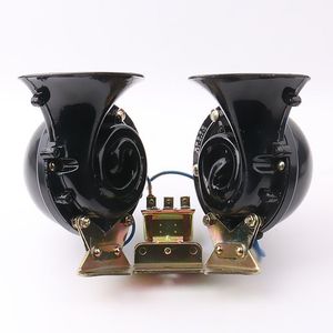 Dual-Tone Snail <b>Horn</b> 12V 24V Electric For Cars Trucks Buses DL34 Iron Material - Product Image 1