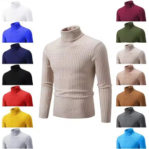 Suéter de Cuello Alto Personalizado con Logotipo para Hombre, Manga Larga, Informal, de Punto, Transpirable, Cómodo, de Forro Polar para Otoño e Invierno - Product Image 3