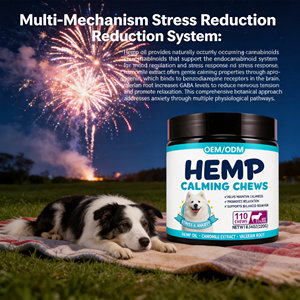 Snack Calmanti per Cani con Logo Personalizzato, 110 Bocconcini Morbidi al Gusto di Pollo, Integratore di Canapa per Ansia e Stress, Supplemento per la Salute degli Animali Domestici - Product Image 2