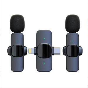 Promotion Portable K15 Mini Wireless Lavalier <b>Microphone</b> 2.4G Rechargeable Mic Lapel Lavalier <b>Microphone</b> 3 in 1 for Video Vlog - Product Image 1
