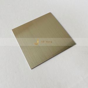 EX318 Golden Color <b>Copper</b> Coating Hairline Finish Stainless Steel <b>Sheet</b> for Wall Panel - Product Image 5