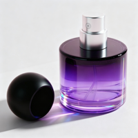 Maßgefertigte 30ml 50ml 100ml 150ml Bunte Runde Individuell Bedruckte Premium Nachfüllbare Spray Luxus Leere Glas 50ml Parfümflasche