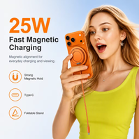 Support de charge magnétique sans fil pliable et portable pour iPhone Duo 18 17 Pro Max, chargeur rapide 25W avec béquille réglable