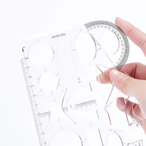 Regla de plástico recta transparente barata al por mayor de 12cm, plantilla matemática profesional para herramienta de medición escolar y de oficina - Product Image 2