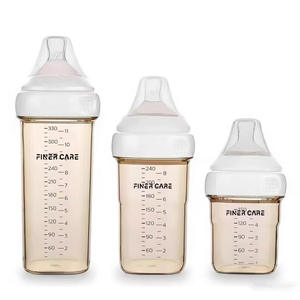 Biberón Cuadrado Anti-Cólicos de Boca Ancha para Recién Nacidos con Tetina Similar a la del Seno, Diseño Anti-Caída, Sin Asas, Material PP - Product Image 1