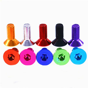 สกรูอะลูมิเนียมสีสันสดใสแบบหัวหกเหลี่ยมจม M2 M3 M4 M5 M6 สำหรับของเล่น RC - Product Image 3