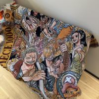 Tapisserie murale tissée personnalisée de haute qualité à motif anime japonais avec pompons, vente en gros rapide