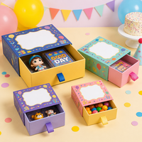 Adorno Navideño de Copo de Nieve Metálico para Exhibición, Caja de Regalo con Cajón para Taza y Vela, para Programa de Suministro de Embalaje Festivo Personalizado
