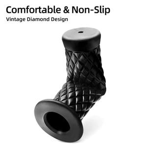 Poignées de guidon universelles antidérapantes en caoutchouc Mocell 7/8" 22mm 24mm pour moto, confortables et ergonomiques - Product Image 4