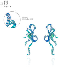 New Collection Luxury Wholesale Manufacturer Export Handmade <b>Earrings</b> Jewelry Large Titanium Natural Emerald And Spinel <b>Earrings</b> - Product Image 2