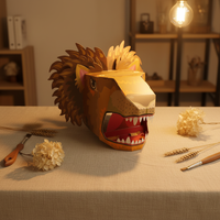Costume d'animal en carton fait à la main, costume en papier amusant, animaux en carton 3D, jouets à porter, jouets en carton mignons à faire soi-même