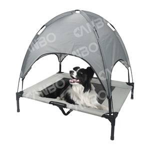 CanboPet Tente Oxford double couche pour chien de marche Lit pour chiens de taille moyenne et grande avec auvent Lit surélevé en fer pour chien de compagnie - Product Image 5