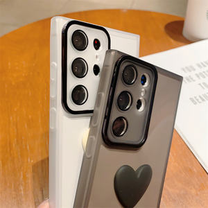 Cute 3D Love Heart Lens Film Matte Case per <span class=keywords><strong>Samsung</strong></span> S23 Ultra A53 5G A52 A14 A34 A54 A23 A33 A32 A24 <span class=keywords><strong>4G</strong></span> Soft Silicon Clear <span class=keywords><strong>Cover</strong></span> - Product Image 5