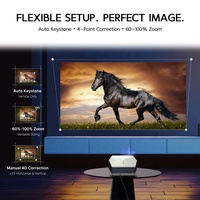 Projecteur LED portable Android 14, compatible 1080P et 4K, pour home cinéma avec double Wi-Fi