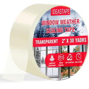 Nastro Adesivo Trasparente <span class=keywords><strong>per</strong></span> Sigillatura Meteo, Kit di Sigillatura Invernale <span class=keywords><strong>per</strong></span> Finestre, Porte, Vetri <span class=keywords><strong>Doccia</strong></span>, Senza Residui, 2 Pollici X 55 Iarde - Product Image 1