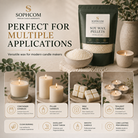 Gran Venta de cuentas de cera de soja, venta al por mayor, Gránulos de cera de soja de alto punto de fusión, Gránulos de cera de soja Natural para moldes, fabricación de velas