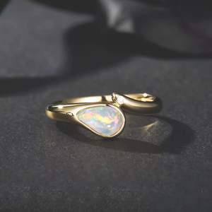 100% 925スターリングシルバーマーキスエンゲージメントリングオーストラリアホワイトオパールクラシックスタイルロジウム結婚パーティー記念日 - Product Image 3