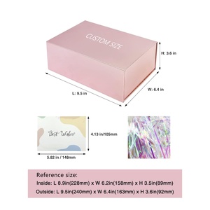 Customizable High-End Embossing Private Logo Printing Rose Gold <b>Magnetic</b> Foldable Paper <b>Box</b> for Wedding Birthdays <b>Gift</b> Packaging - Product Image 3