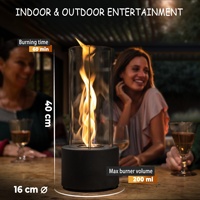 Lampe de cheminée à alcool à flamme réelle rotative transfrontalière, poêle chauffant à flamme circulaire, foyer d'ambiance de table pour intérieur, énergie