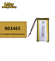 Batterie Li-Polymère Li-ion rechargeable 803465 3.7V 1800mAh pour téléphone, DVR, GPS, batterie externe, décodeur IPTV