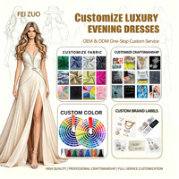 Robe de soirée formelle pour femmes sur mesure, conception personnalisée, OEM, ODM, marque privée, couleur et taille personnalisées, robes de soirée, robes de bal pour femmes