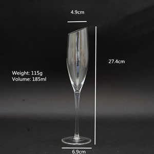 Tall Slant Lead Free Crystal <strong>Champagne</strong> <strong>Flutes</strong> Glass Wedding and Bridesmaid <strong>Champagne</strong> <strong>Flutes</strong> - Product Image 2