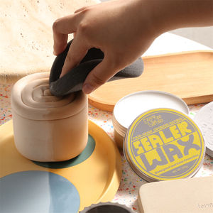 Coffrets <span class=keywords><strong>de</strong></span> cire d'étanchéité naturelle <span class=keywords><strong>de</strong></span> qualité alimentaire pour Jesmonite, béton, gypse, plâtre, avec éponge et serviette - Product Image 3