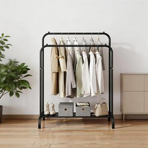 Séchoir à linge métallique sur pied à double <span class=keywords><strong>barre</strong></span> haut-bas, grande capacité, gain de place, <span class=keywords><strong>pour</strong></span> armoire et salon - Product Image 1