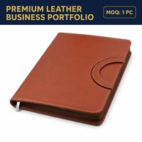Porte-documents en cuir avec bloc-notes ligné rechargeable A4, classeur multi-poches pour documents, pochette de conférence en cuir