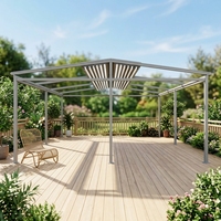 Pergola motorisée pliante moderne à structure durable, étanche, installation facile pour le marché européen, patio, balcon, résidentiel