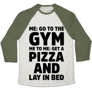 Camiseta de béisbol unisex Me to Me Go the Gym Tri-Blend - Product Image 5