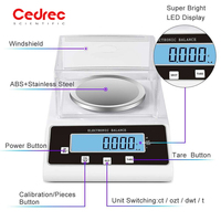 0.001g Precision Analytical Balance 0-100g High Accuracy Lab Digital Weighing Scale, Cedrec
