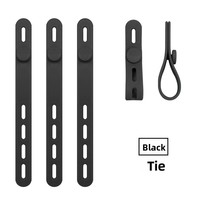 Organisateur de câbles rond en silicone multi-ajustable et réutilisable, avec sangle pour le rangement des câbles de données et des écouteurs