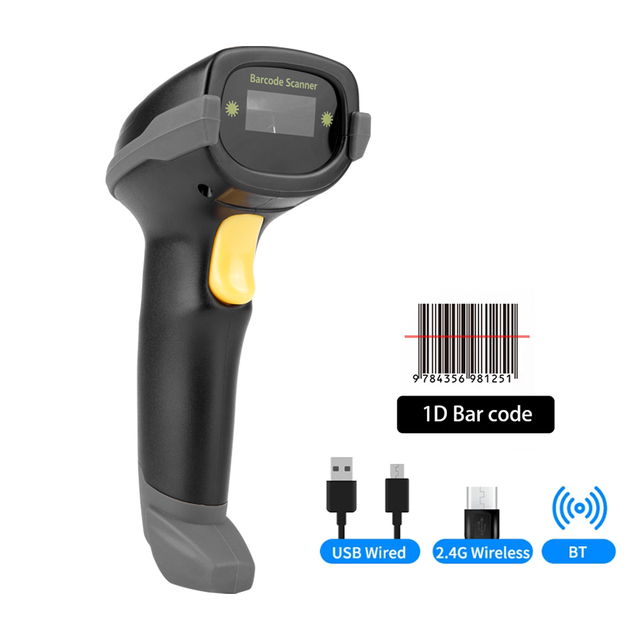 1D Laser Automatic Sensing Scanning Bar Code Reader High Speed Handheld Barcode Scanners