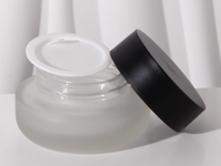 Flacon Pompe à Lotion en Verre de Luxe Givré pour Cosmétiques, Contenants en Verre pour Soins de la Peau, Bouteilles de 30ml, 50ml, 100ml, 120ml, Pots de 30g, 50g