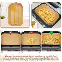 Feuilles de cuisson jetables écologiques antiadhésives pour friteuse à air, résistantes à l'huile et à l'eau, en papier alimentaire pour la cuisson au four