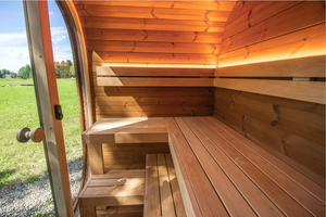 Sauna extérieur électrique en bois massif avec verre résistant aux hautes températures et poêle à vapeur pour véranda, sauna pour 5 personnes - Product Image 5